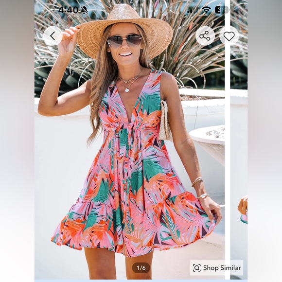 Pink floral dress - Picture 2 of 2